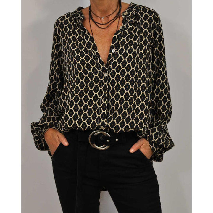 Effortless & Elegant V-Neck Blouse