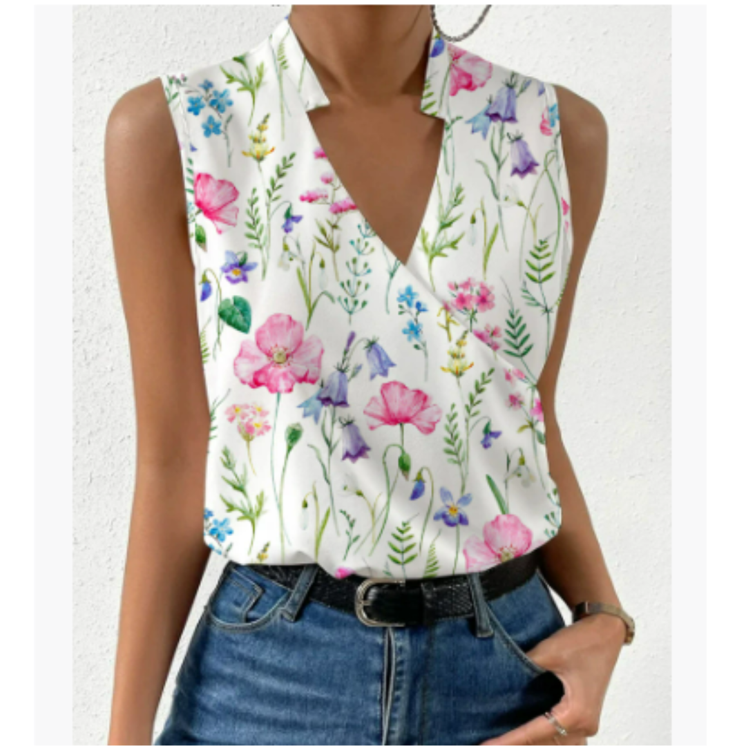 Women’s V-Neck Summer Top – Airy Style for Sunny Days