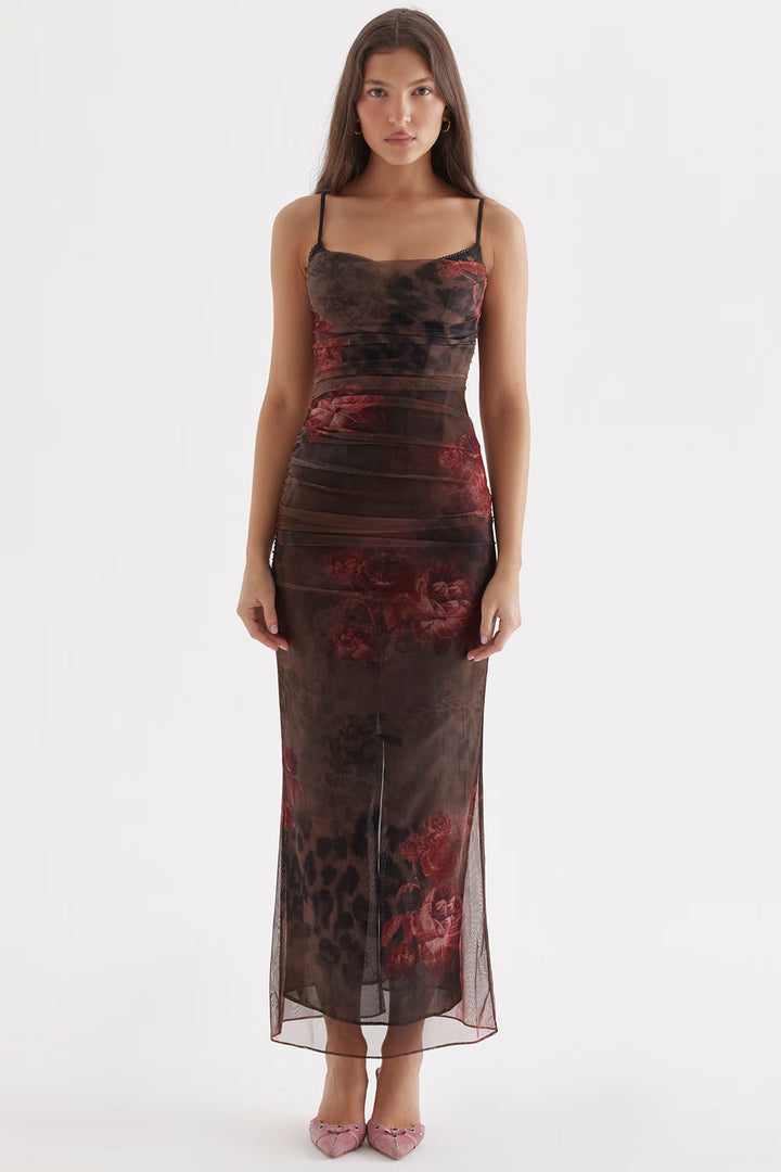 Nalini Printed Stylish Midi Dress