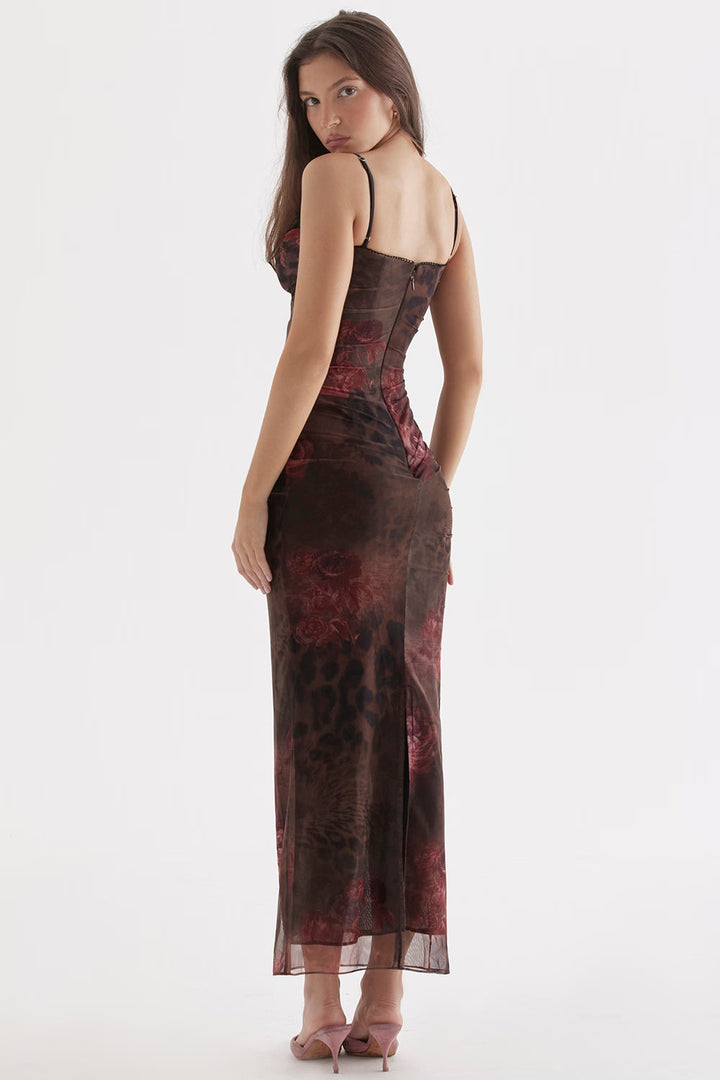 Nalini Printed Stylish Midi Dress